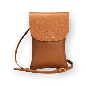 Sera Leather Little Carmel Crossbody Bag